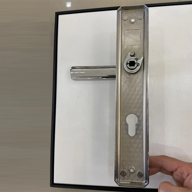 Fancy Door Handle on Plate with Lock Key