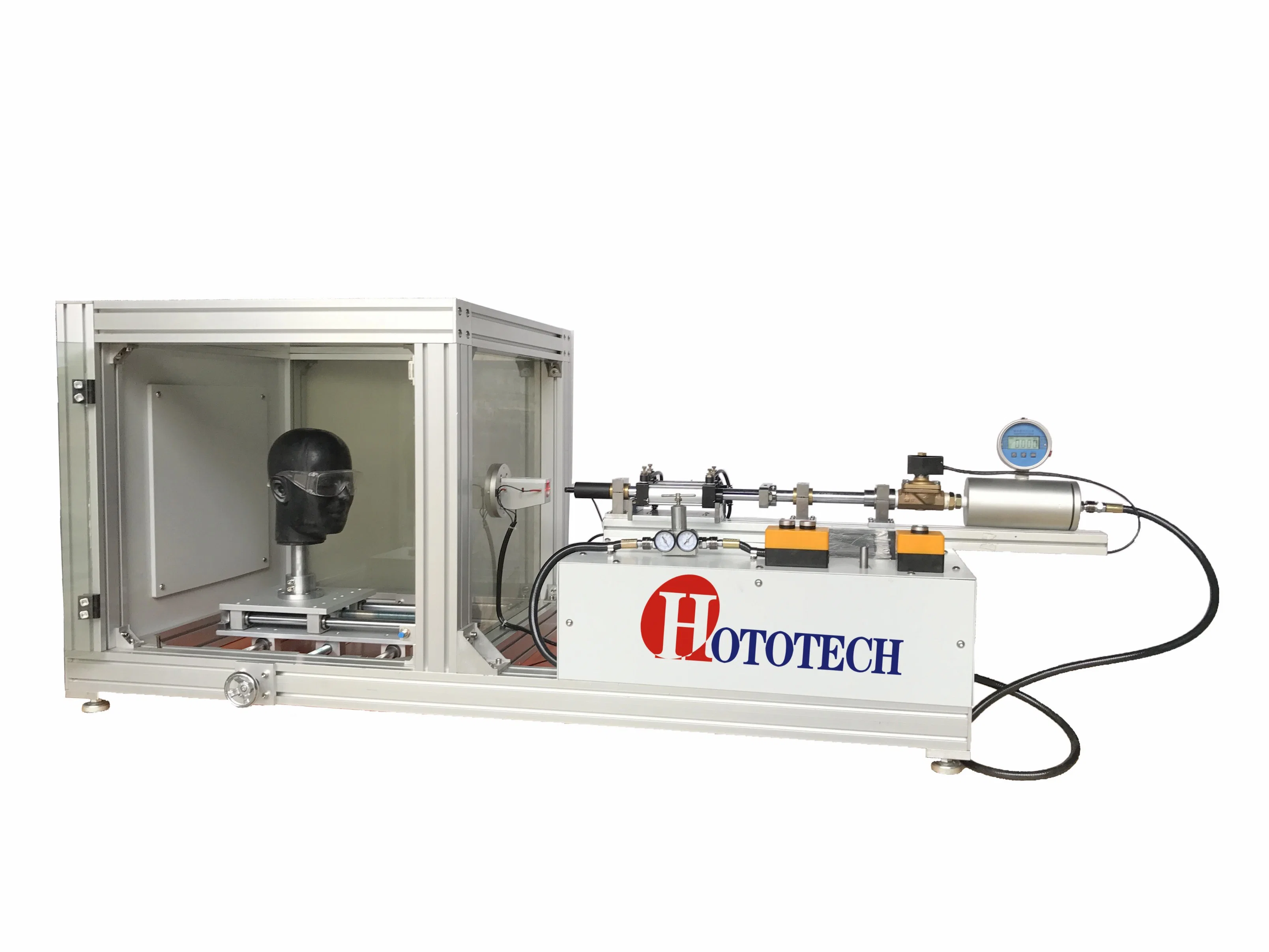 La norma EN168/En166 de alta velocidad horizontal de la prueba de impacto Máquina/Pruebas de impacto de alta velocidad el equipo de máscara / Gafas de protección / Ojos