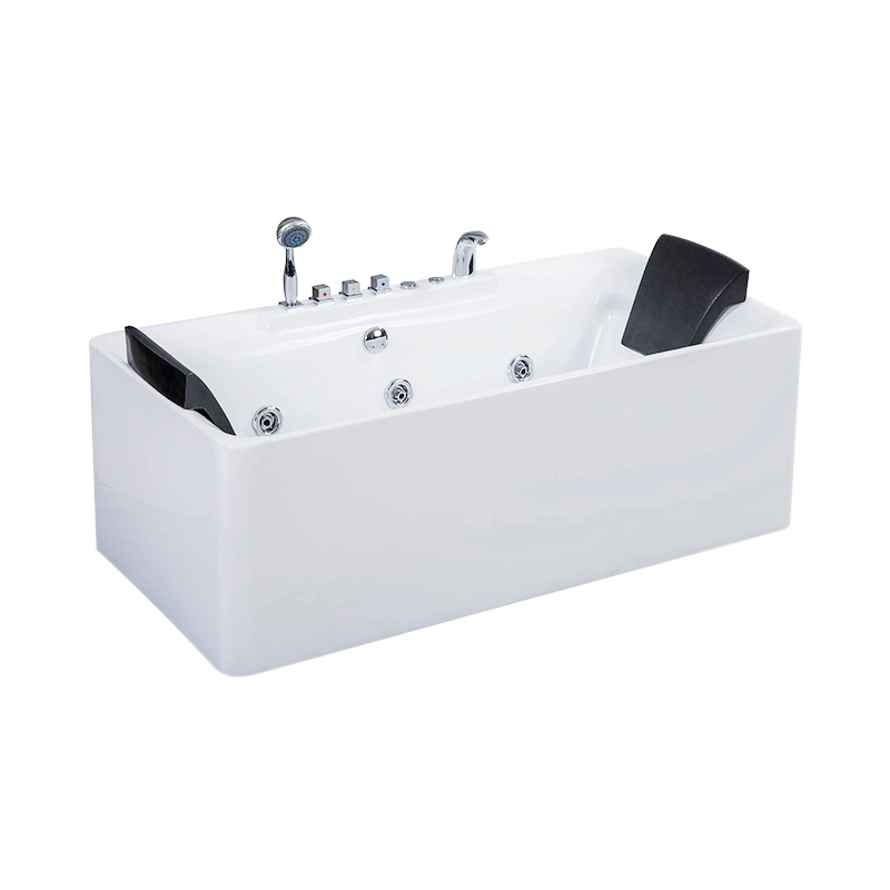 Smooth Surface Rectangle Whirlpool Massage Bathtub