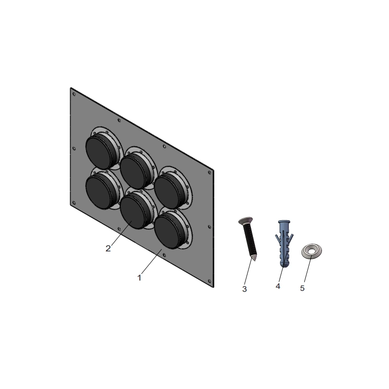 4" Six Ports Adjustable Cable Entry with Port Caps