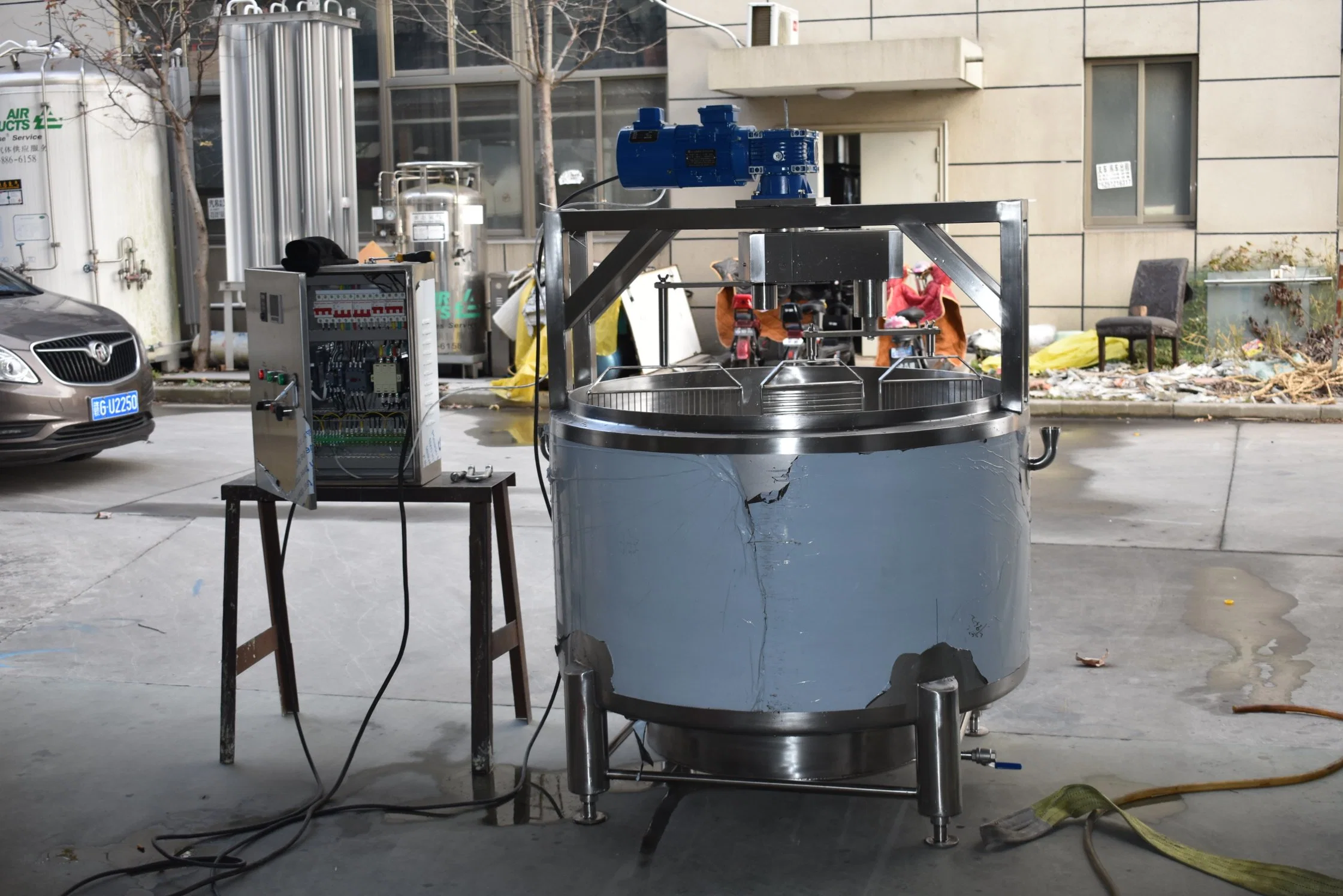 Food Sanitary! 600L Cheese Vat Cheese Making Machinery for Sale