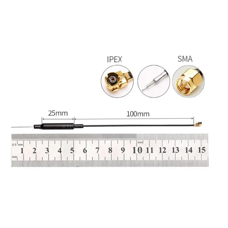 Tube Antenna Internal WiFi Copper Factory Price 3dBi 2.4G 50 Ipex with Ipex Connector RF1.13 2.0 Maximum