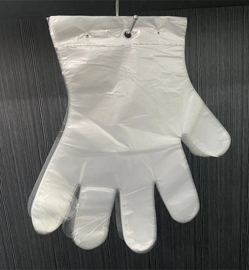 Hot Sale Disposable Plastic Glove_Blue Color Transparent