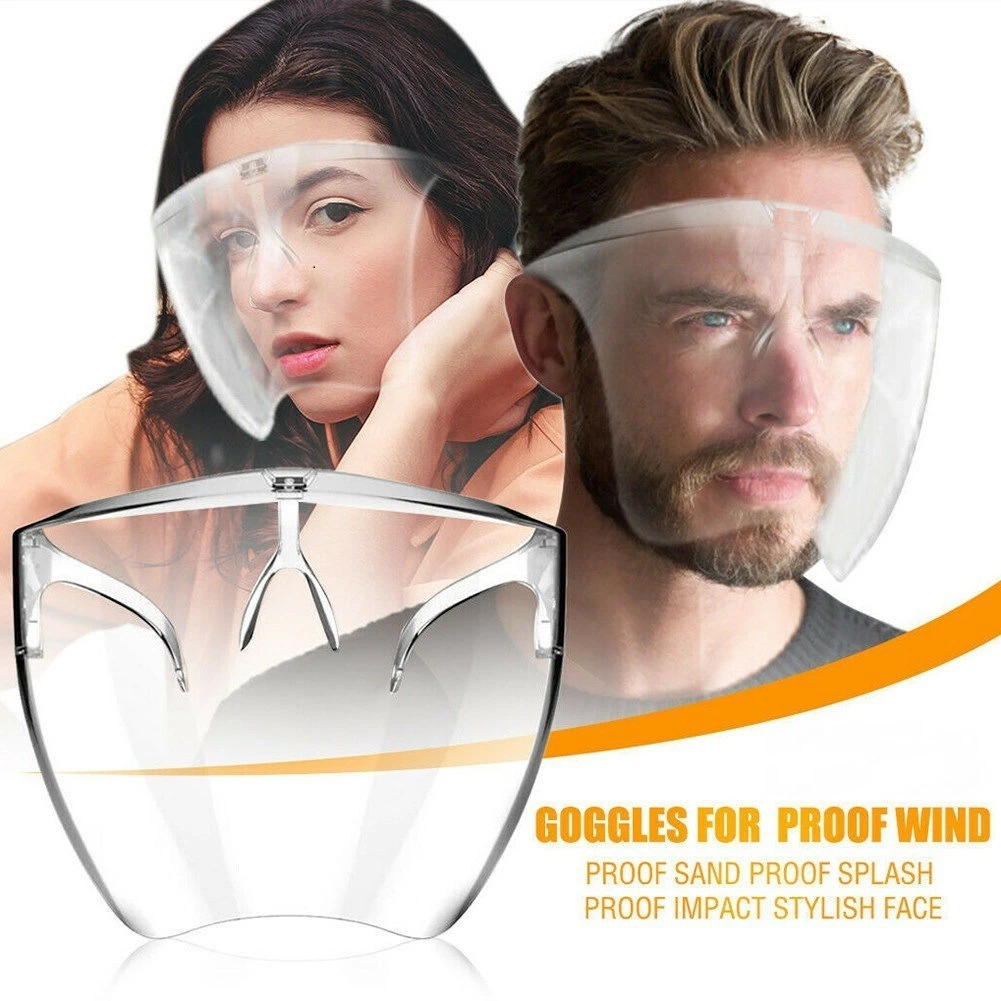 Protective High Quality Colourful Clear Frame Face Shield Safety Faceshield Mask with Anti Fog Anti-Scratch Protection Wholesale Distributors