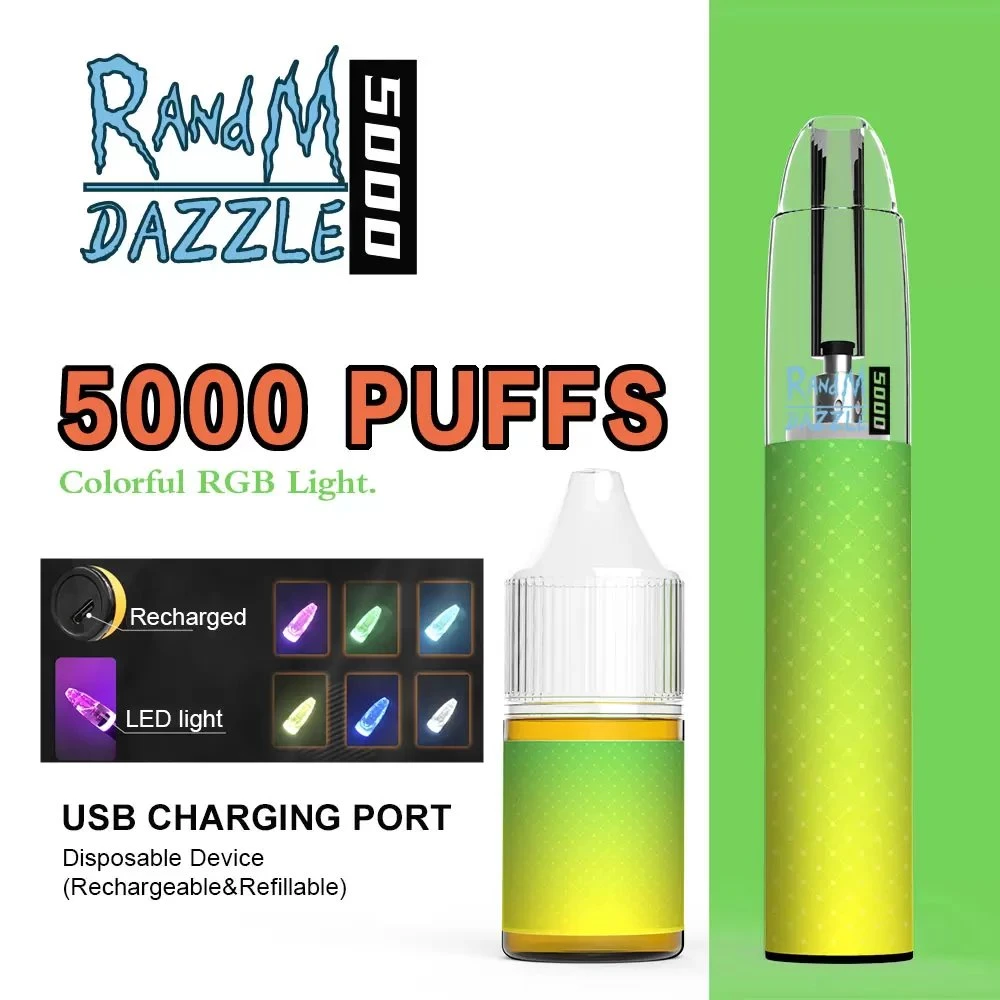 Wholesale/Supplier R and M Dazzle 5000 E Cigarette Recharged Refilled Disposable/Chargeable Vape Pen