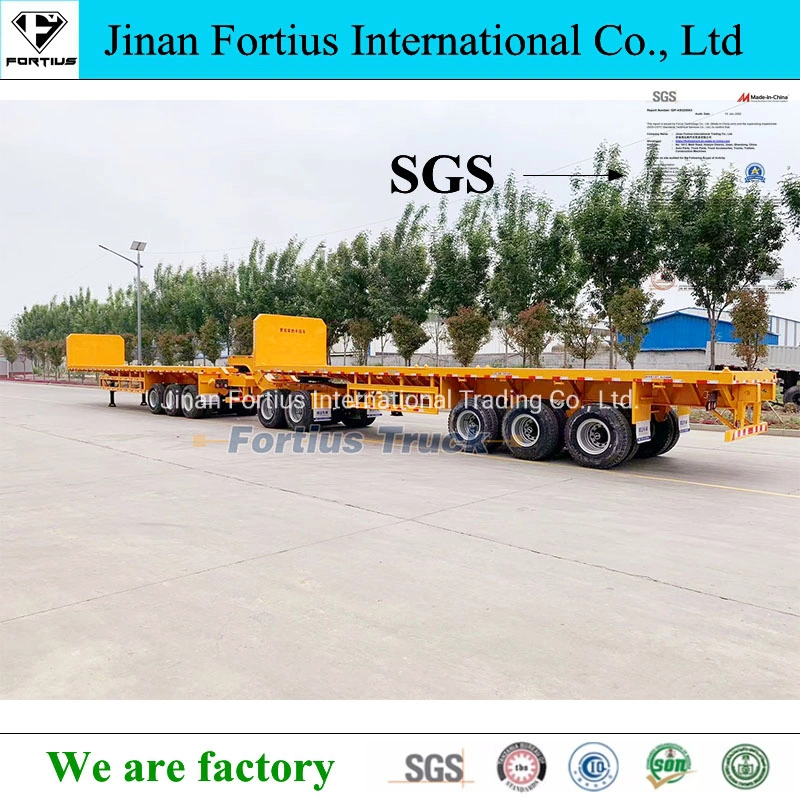 Multi Funtion Flat Bed Skeleton Bulk Cement Cargo Low Bed LPG Fuel Oil Tank Tipper Dumper Dump 60ton 75ton 100ton Full Semi Trailer