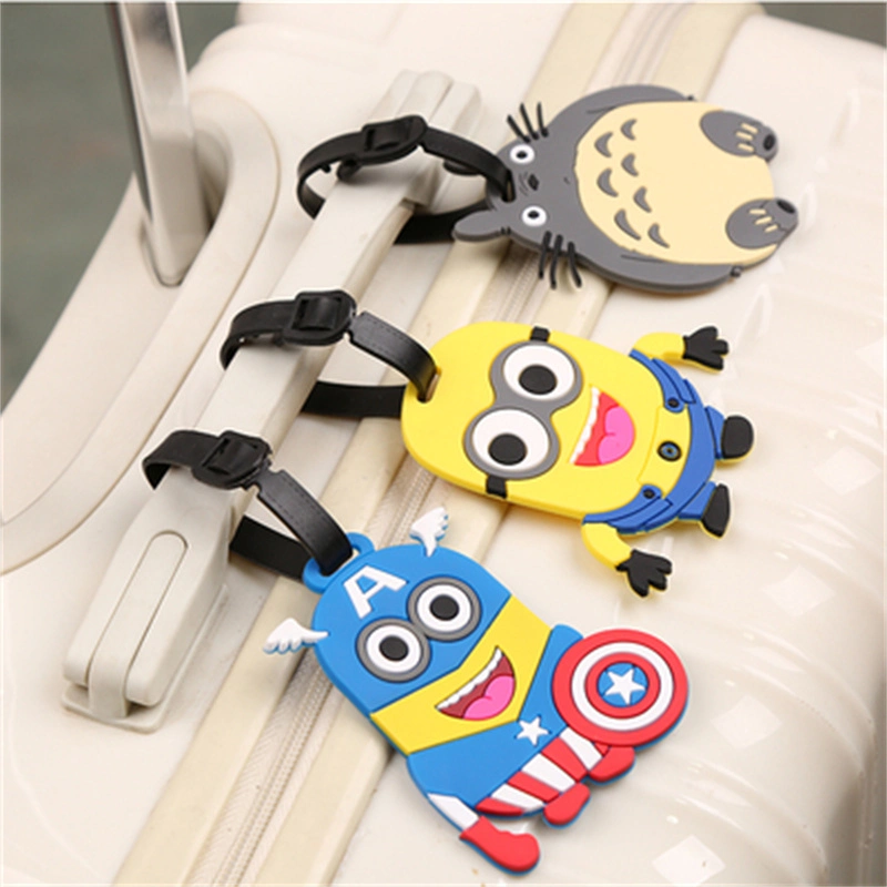 Luggage Tag Hanging Tag Pull Bar Case Cute Cartoon Silicone Creative Label Listing