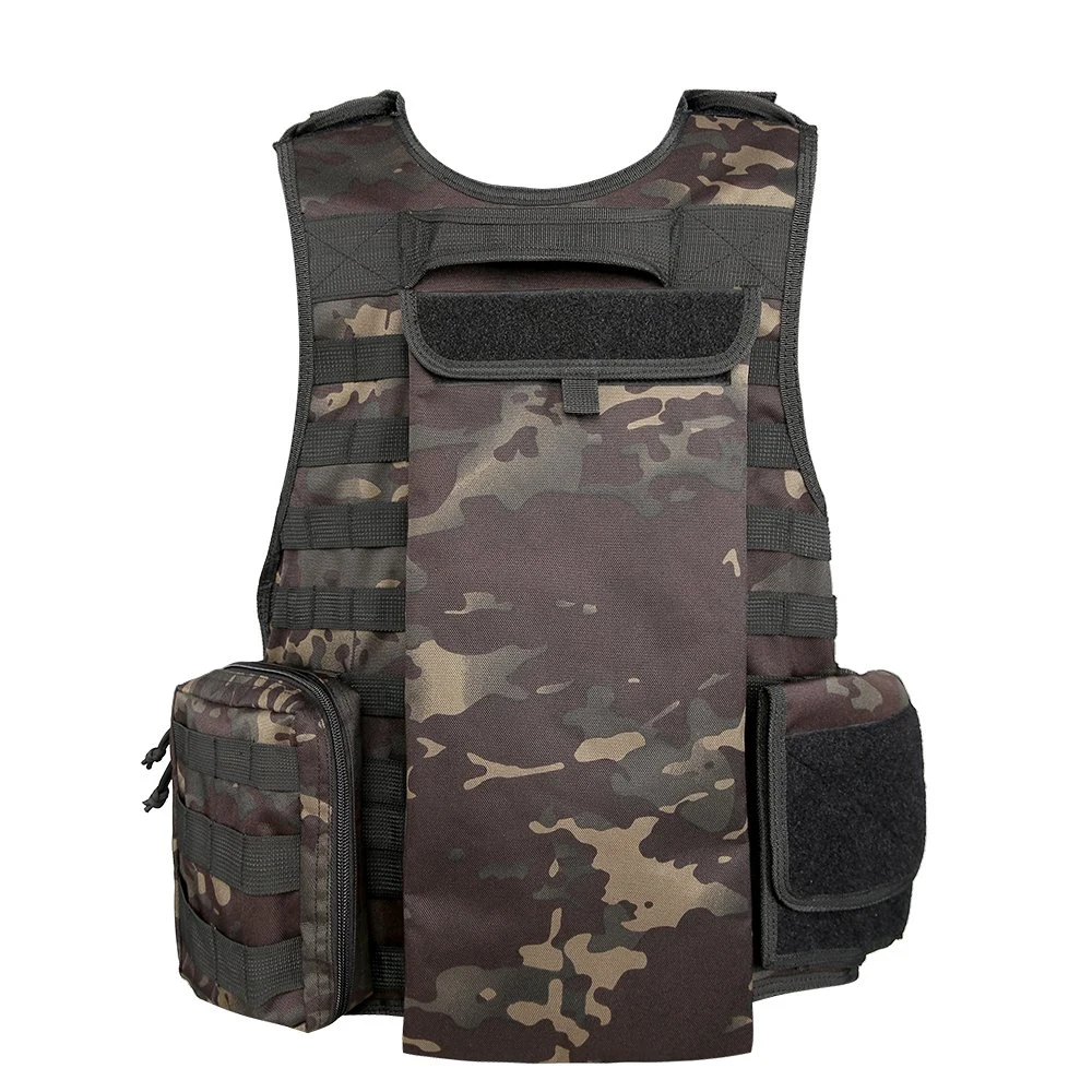 Outdoor Camouflage Tactical Vest with Multifunctional Pouches Military Combat Security Guard Vest