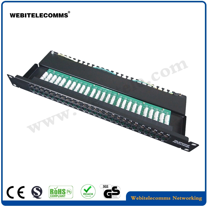 1u Rack Mount 50 Ports Data&Voice Patch Panel