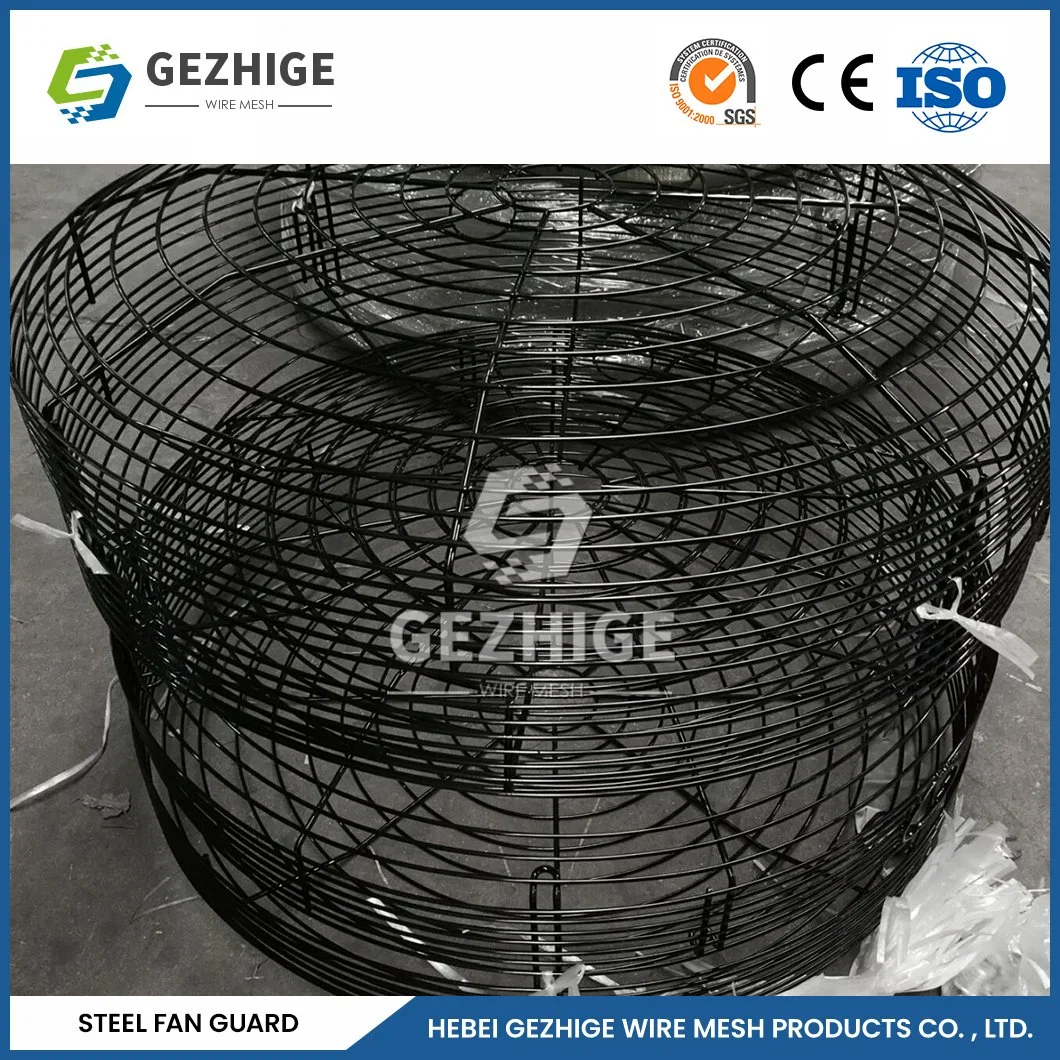 Gezhige Metal Wire Fan Grill Guard Fabricators Custom Fan Cover بالنسبة للسيارات، الصين، وقاء المروحة المسطحة بقطر 120 مم