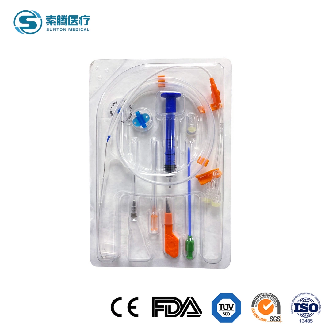 Sunton Antimicrobial Central Venous Catheter CVC Kits China Sterile Central Venous Catheter Kit Factory Medical Grade Central Venous Catheter Kit