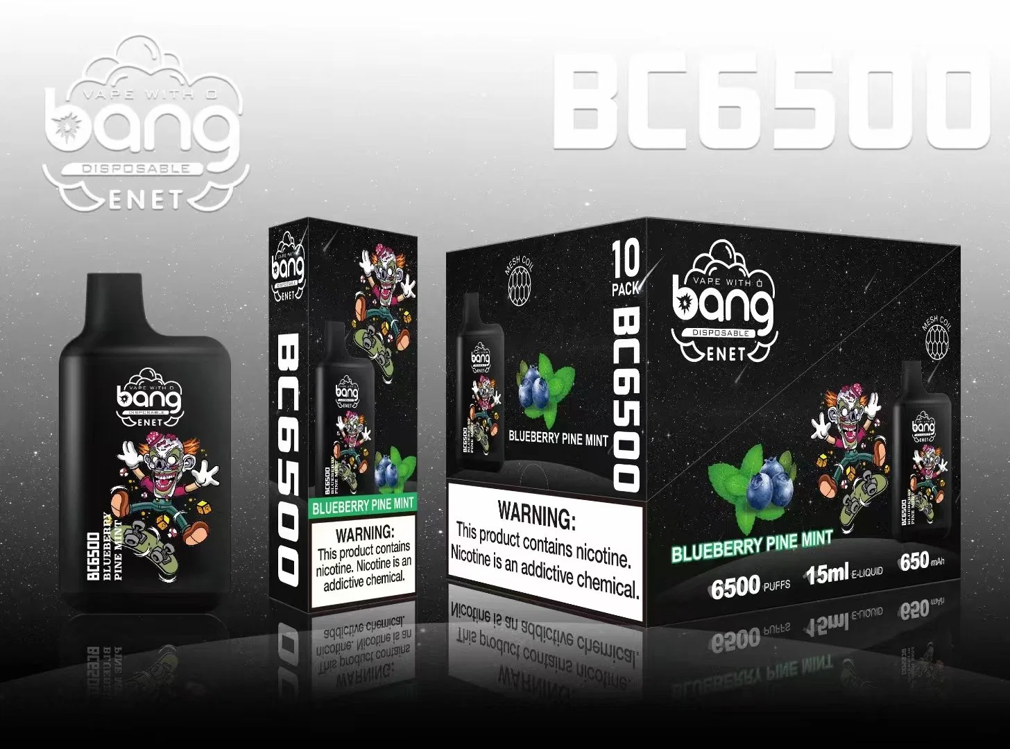 Bang Bc6500 Disposable Vape Pen 12 Flavor Vape Pod Mini E Cigarettes Boxx