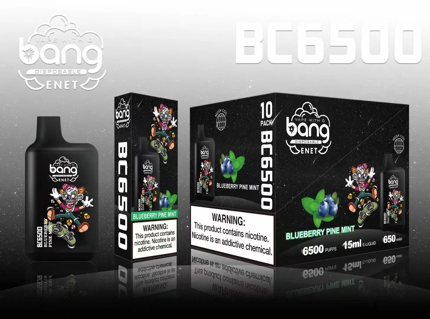 Bang Bc6500 Disposable/Chargeable Vape Pen 12 Flavor Vape Pod Mini E Cigarettes Boxx