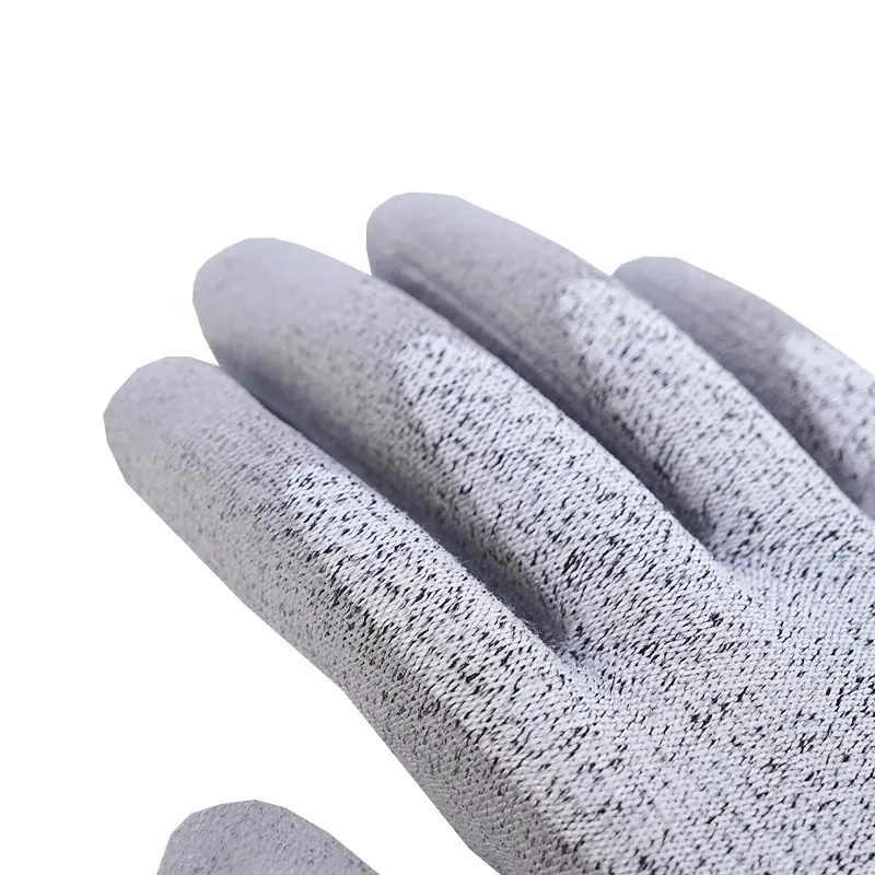 Good Quality Factory Directly Polyester Cotton Cut Resistant Anti-Slip White Work Safety Protection Gloves