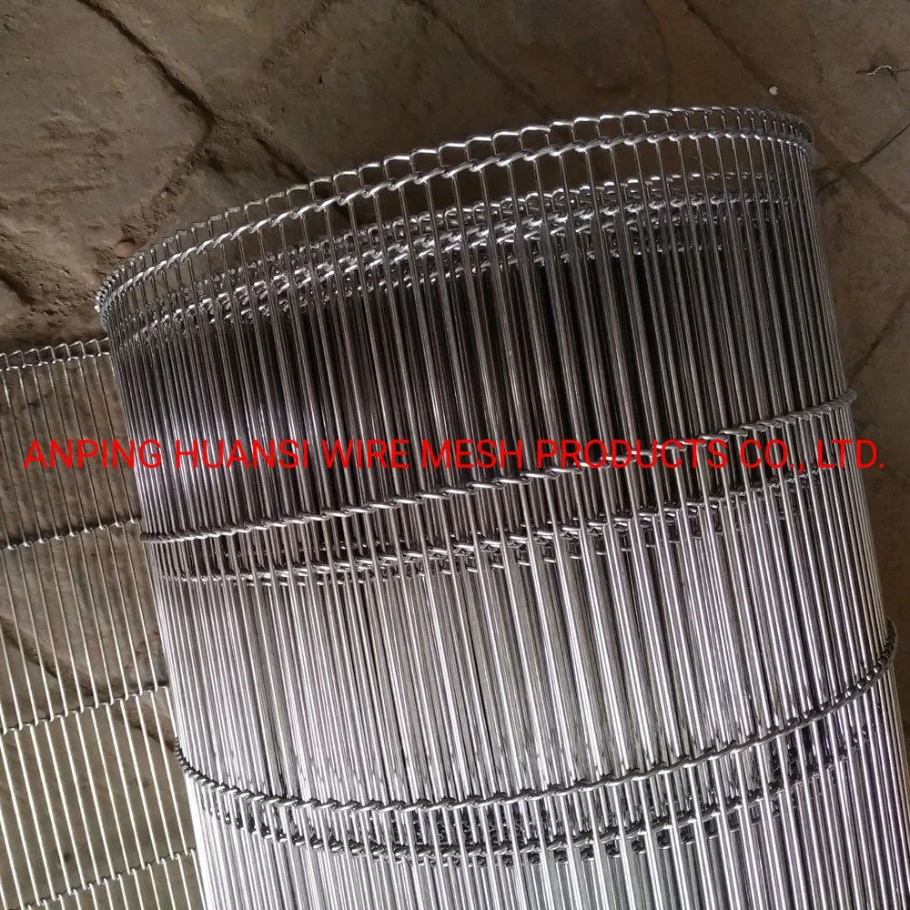 Flat Flex Stainless Steel Conveyor Mesh Belt for Cooling/Freezing/Baking/Conveying