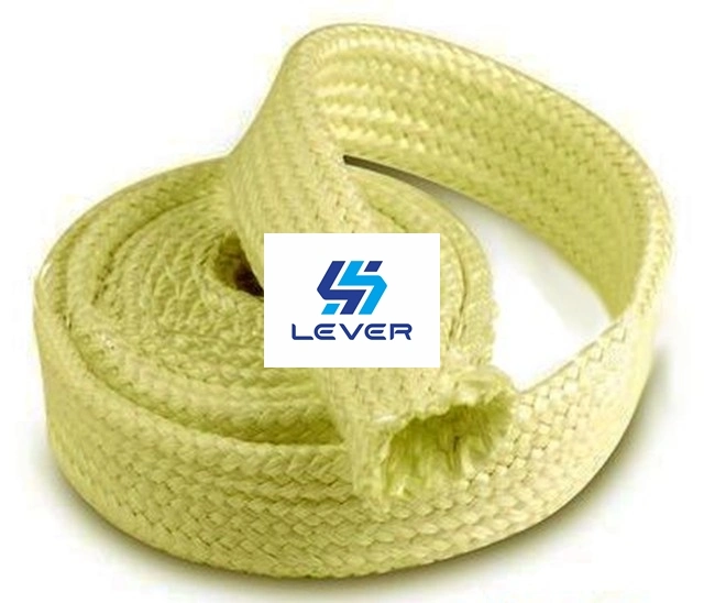 High Temperature Resistant/Heat Resistant Aramid Knitting Sleeves, Yellow Aramid Knitting Tubes for Glass Processing Industry