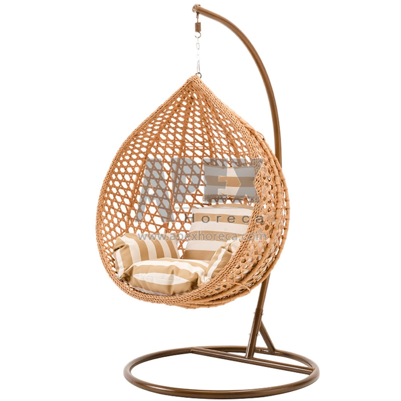 Outdoor Patio Hammock Chair Double Rattan Hanging Egg Shaped Swing Chair