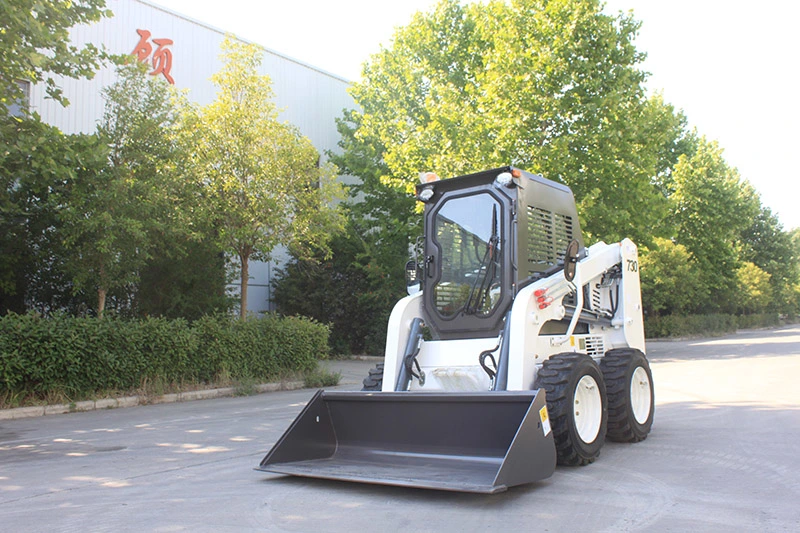 Road Maintenance Machinery Mini Skid Steer Wheel Loader with Planner