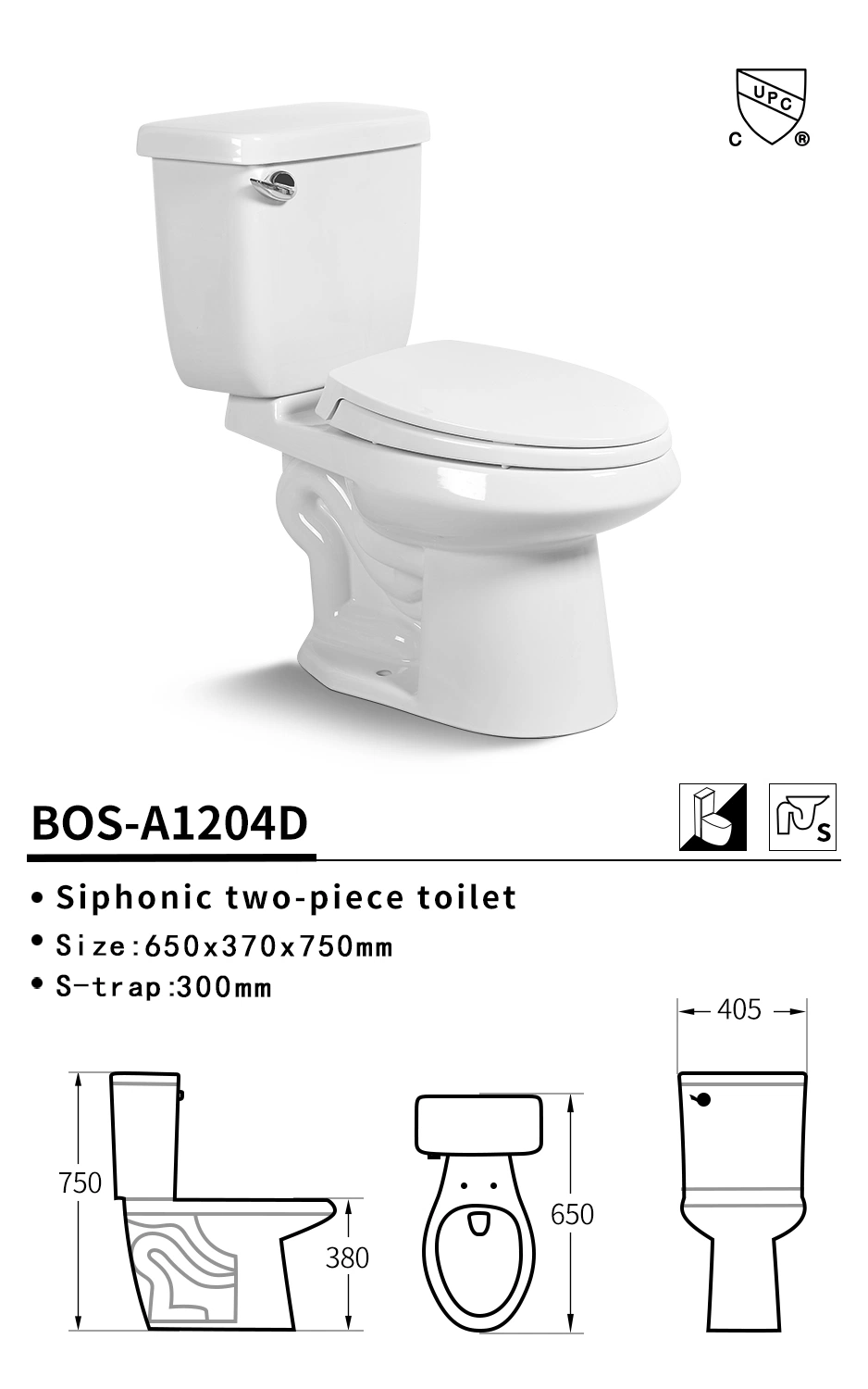 Vendendo Água Siphonic populares Closet wc de duas peças de cerâmica sanitária