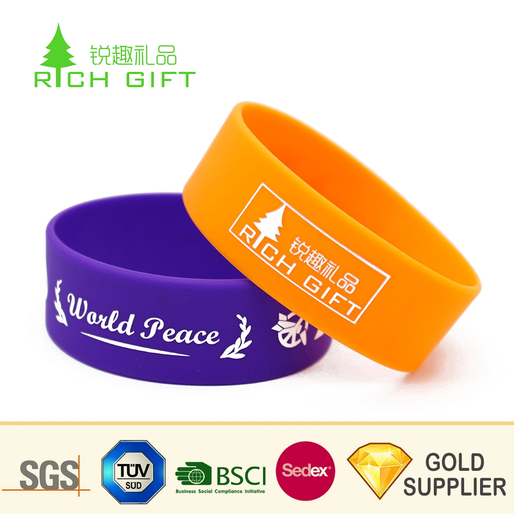 Cheap Wholesale Custom Novelty Product Logo Printing Snap on Wristbands for Festival