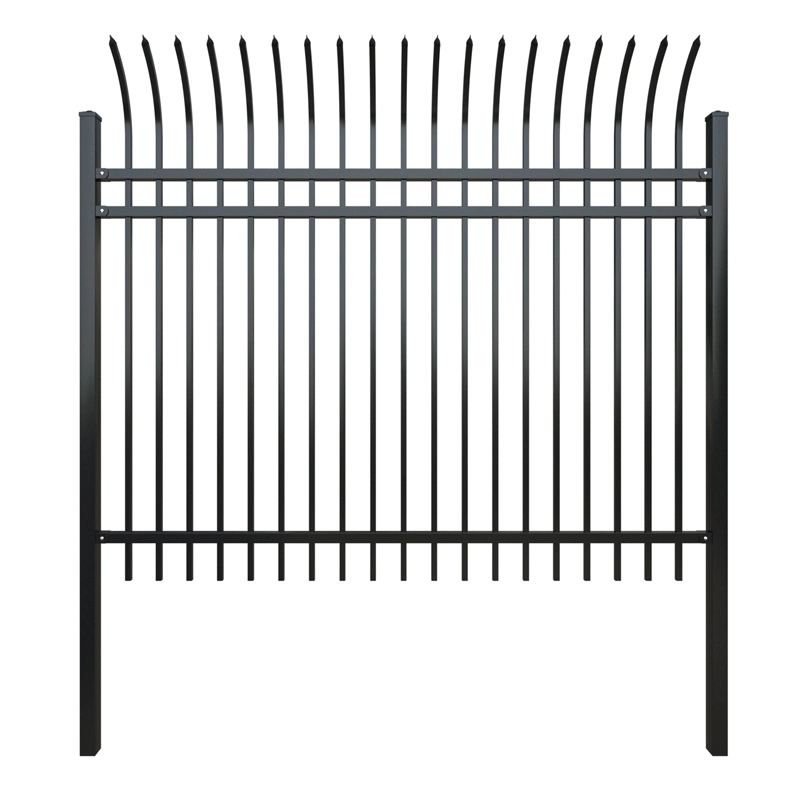 Galvanized and Powder Coated Steel Fence for Sale