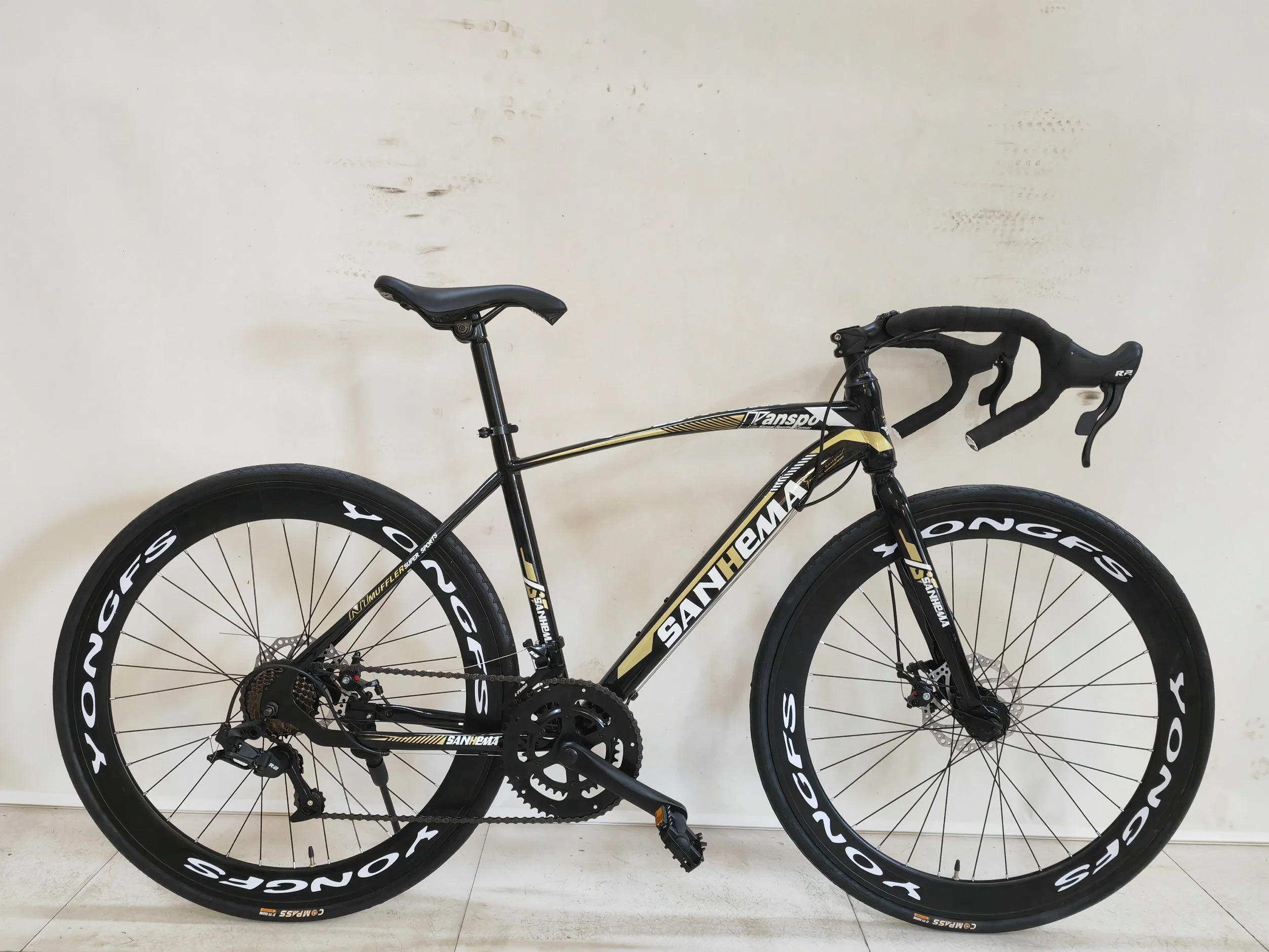 21 Speed 700c Rennrad, 21lnch High Carbon Stahl Fahrrad für Erwachsene Doppel Disc Rennrad