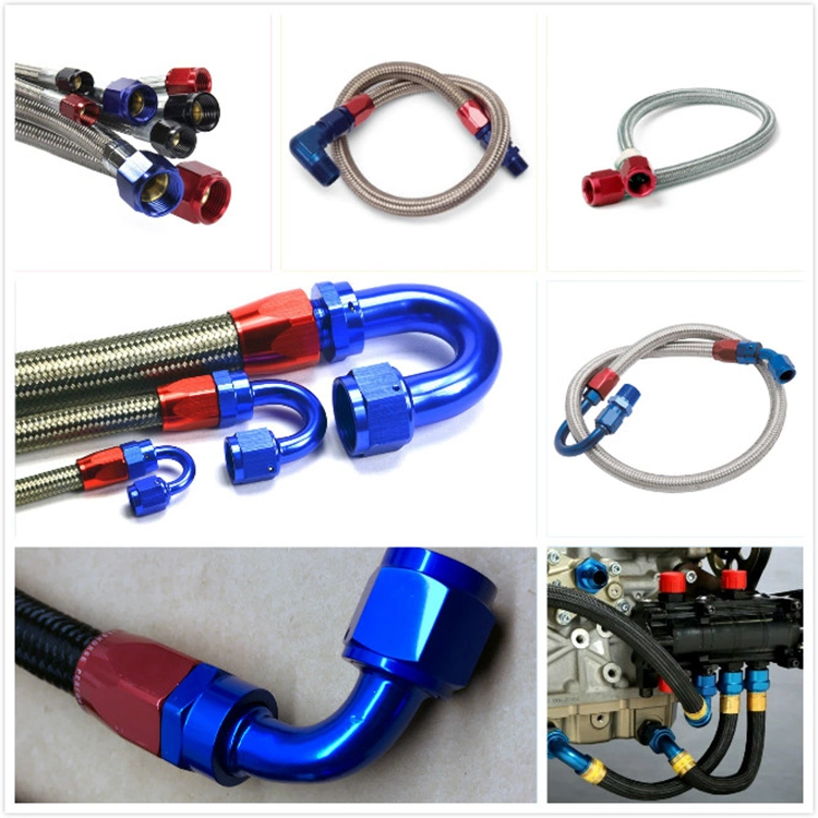 Racing Nylon Stainless Steel Braided Oil Cooler Fuel Line Rubber P32 Used Air Cable Wire Hose Assembly Kit