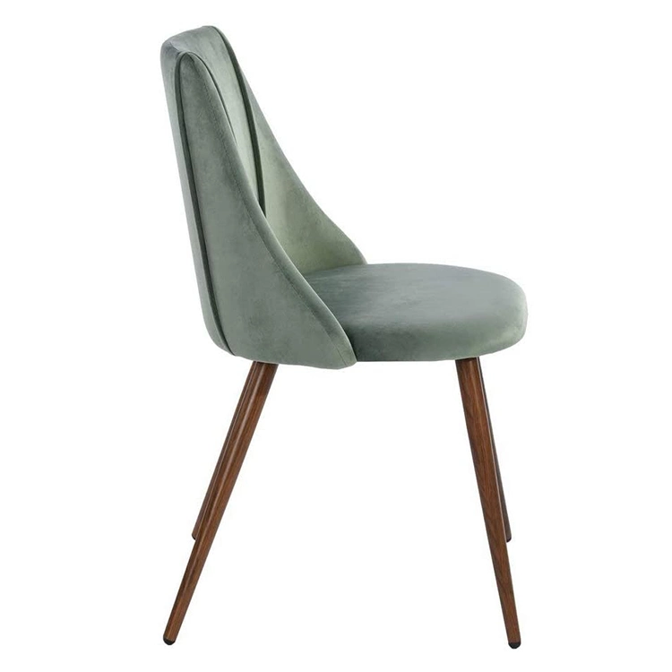 Luxury Design Metal Legs Velvet Hotel Leisure Dining Chair