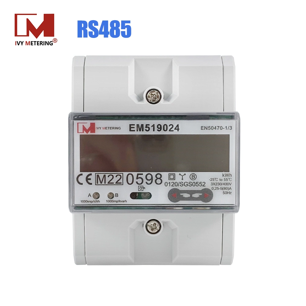 3p4w Multi-Rate RS485 Modbus Bi-Directional Energy Meter for PV Solar