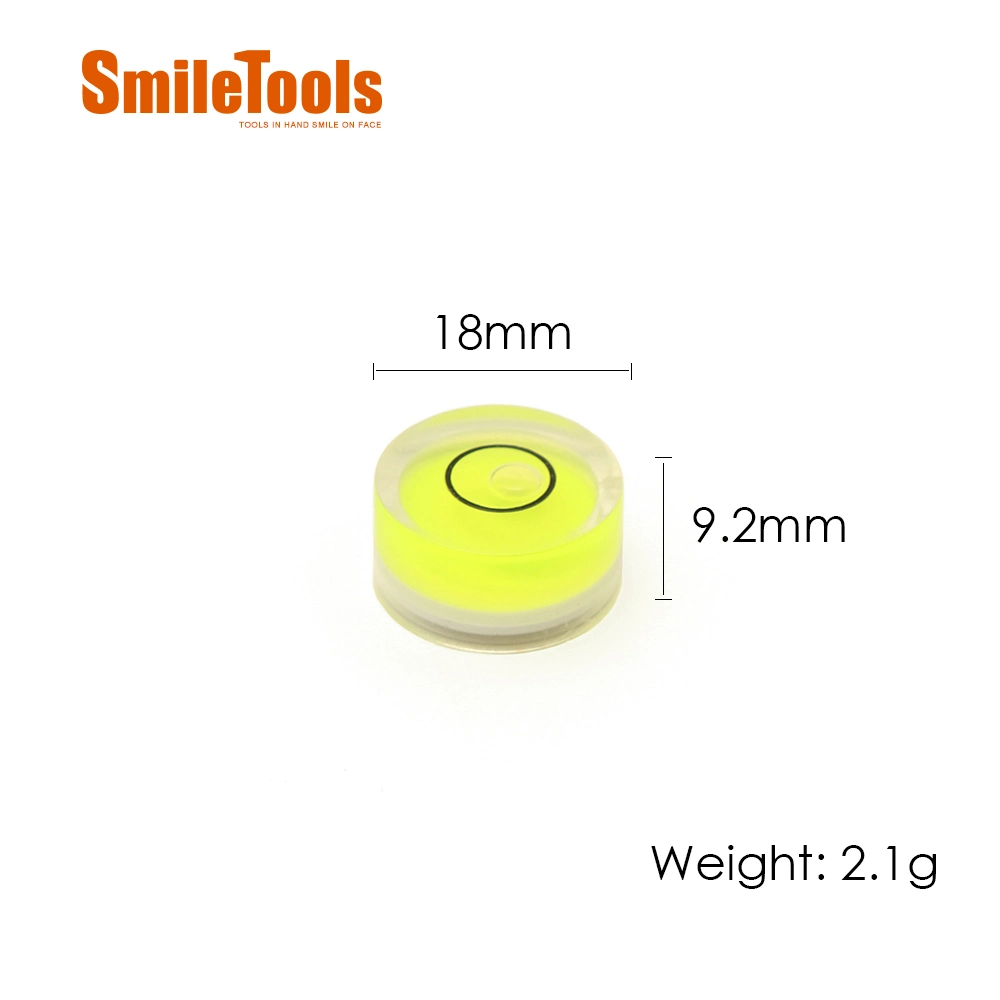 Hot Sale 18mm rond Mini bulle de niveau à bulle pour le niveau des outils de mesure