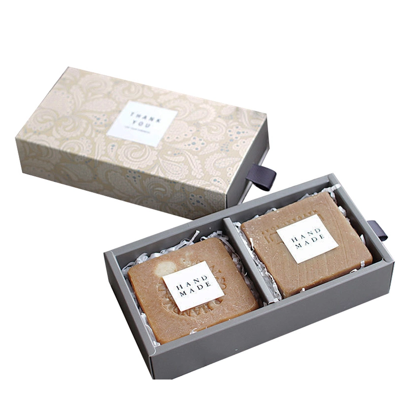 Wholesale Customization Rectangular Tea Candy Drawer Gift Box Handmade Soap Pulling Paper Packaging Box