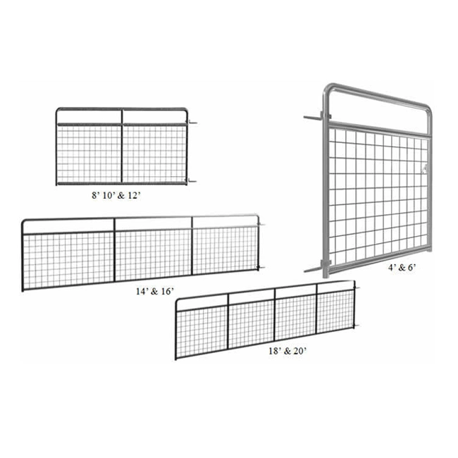 12ft Heavy Duty Verzinkter Metallvieh Corral Livestock Farm Horse Außenzaunwand