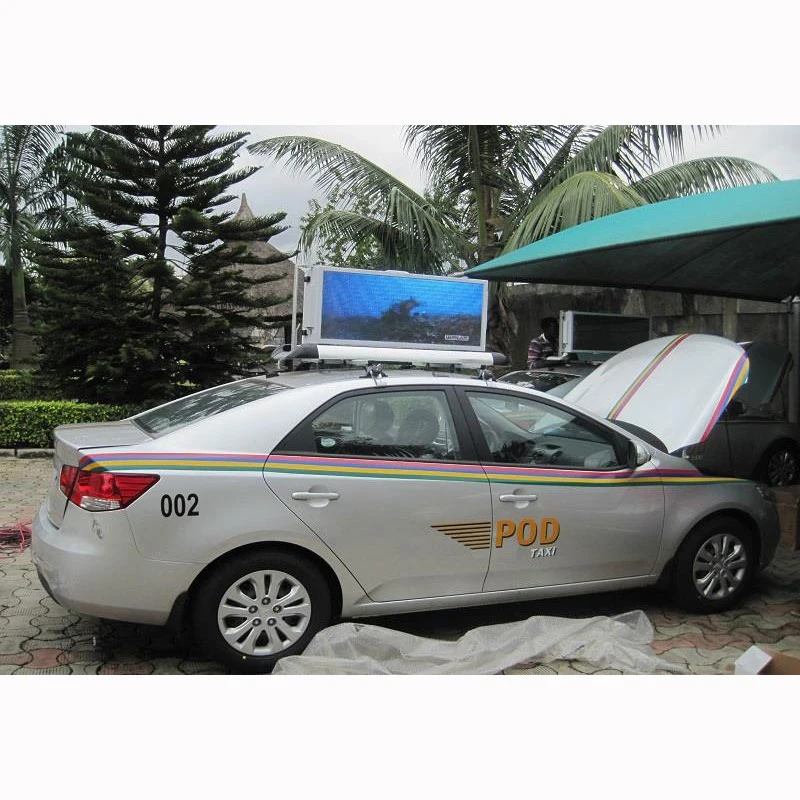 Outdoor Small Car Universal Taxi Top Double Face Advertising Mini LED Display Screen