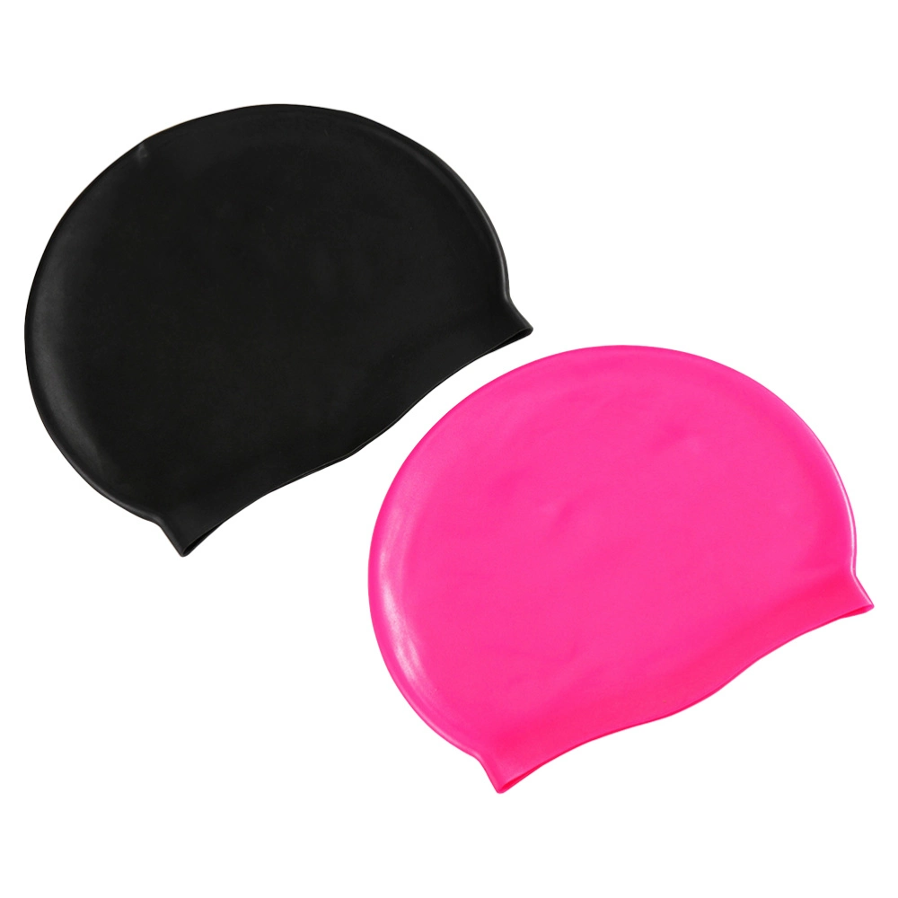 Waterproof Flexible Logo Printed Soft Adult Silicone Swimming Caps