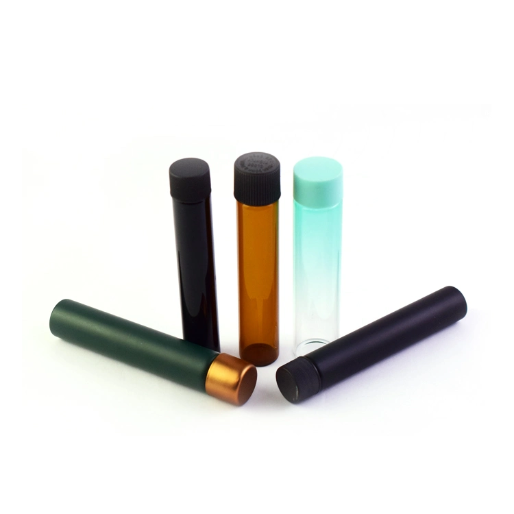 High Borosilicate 110mm 120mm Golden Glass Tube That Is Certified Child-Resistant Cap with Custom Box and Stickers