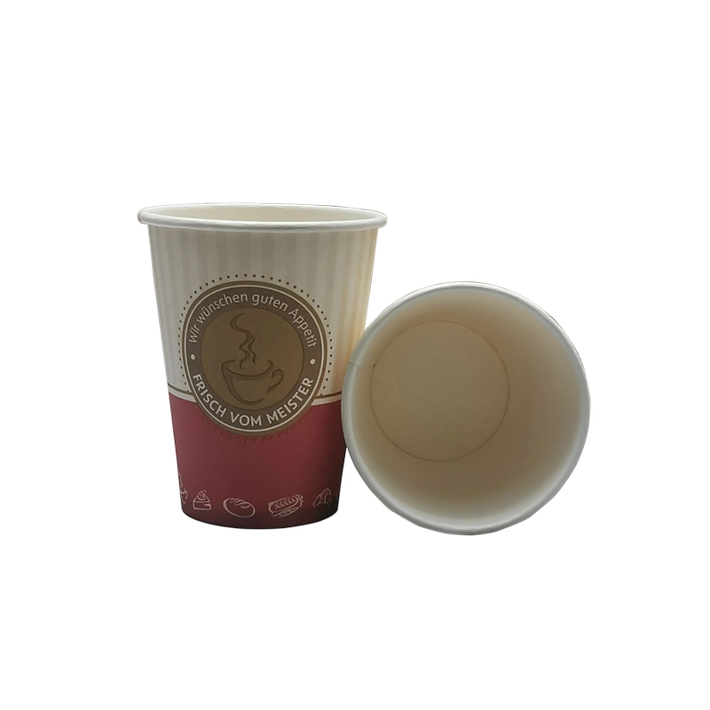 China proveedor 12oz Flexo desechables de papel impreso taza de café/té