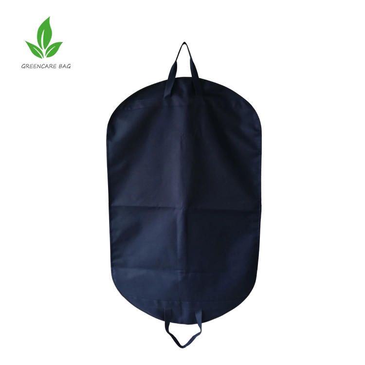 Eco-Friendly Custom Printed Black 420d Polyester Garment Bag Breathable Suit Cover Bag