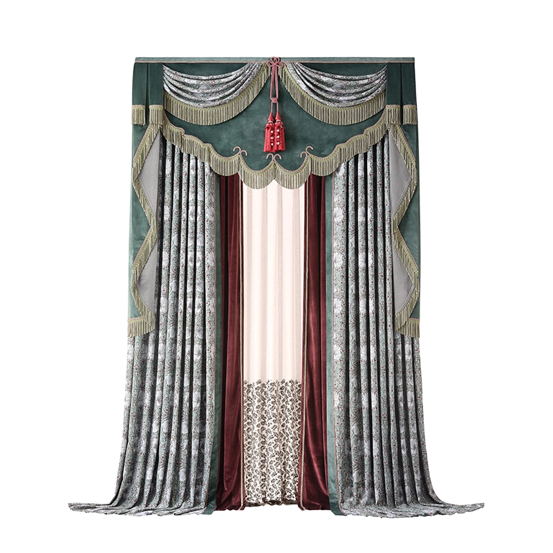 European Luxury Style Curtain Design and Cheap Price Embroidery Sheer Fabric