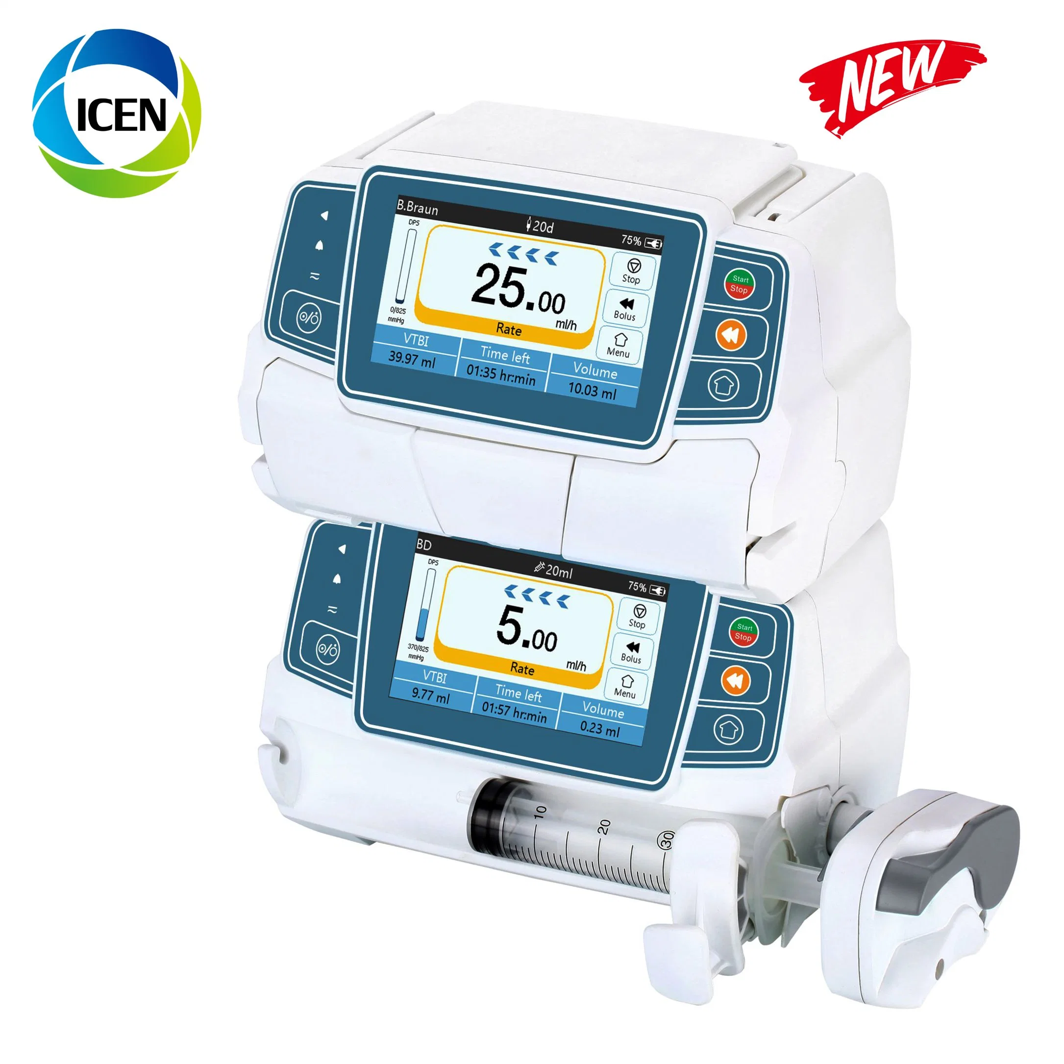 in-Gv50p Hospital Instrument Veterinary Electric Top Syringe Infusion Pump