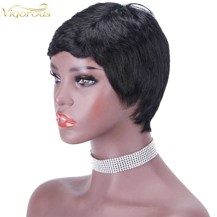 Pixie Cut 100% Full Machine Brazilian Human Hair Wig