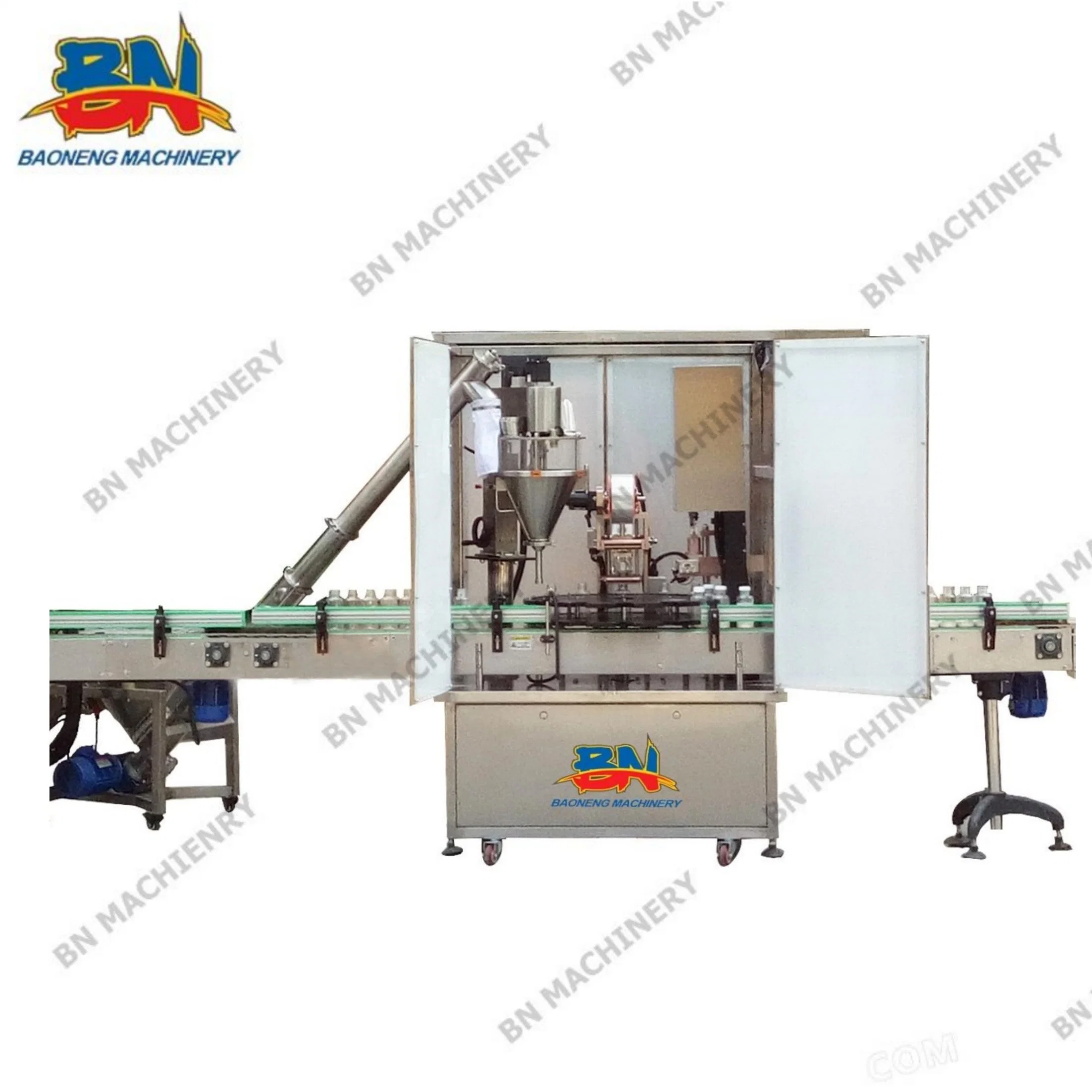 Automatic Bottle Nail Beauty Powder Filling Machine with Capping Line with Excellent Supervision