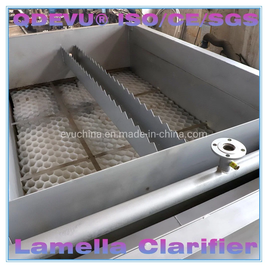Flockung Gerinnungskoagulation Sedimentation Schräg Geneigte Platte Tube Tank Lamella Clarifier Absetzbehälter für die Abwässer mit Elektroblechen