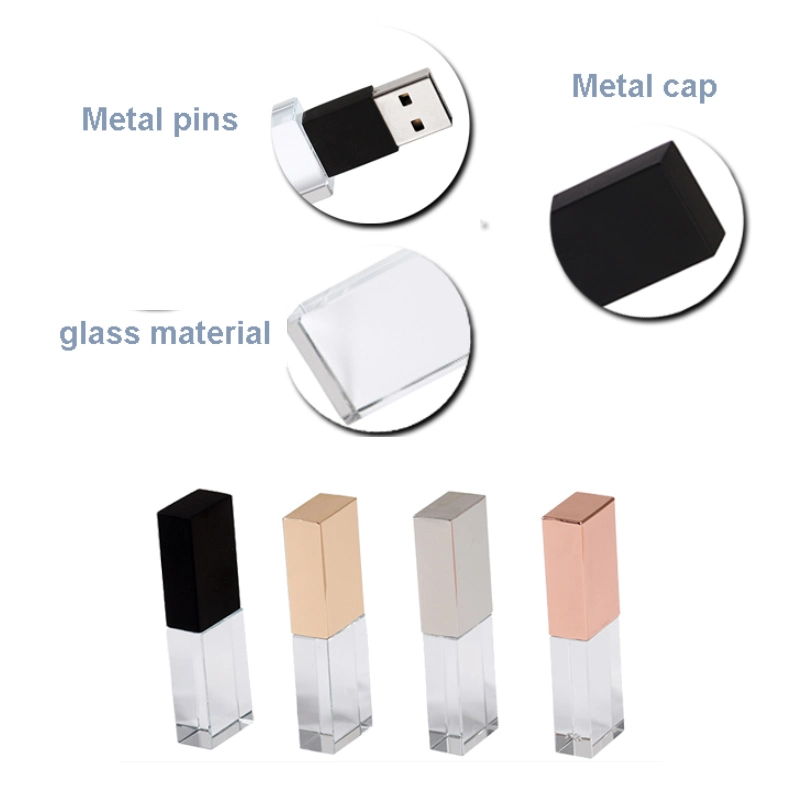 Hot Selling OEM Custom Logo Engrave Crystal 8GB 16GB USB 2.0 3.0 Pen Drive 3D Logo USB Flash Drive USB Stick USB Drive