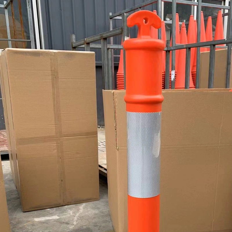 110cm Reflective Traffic Plastic Round Delineator Bollards/Warning Post