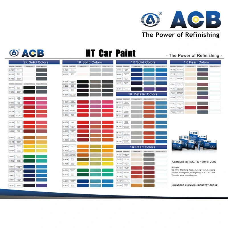 Acb Acrylic Automotive Spray Refinish 2K Color Coat