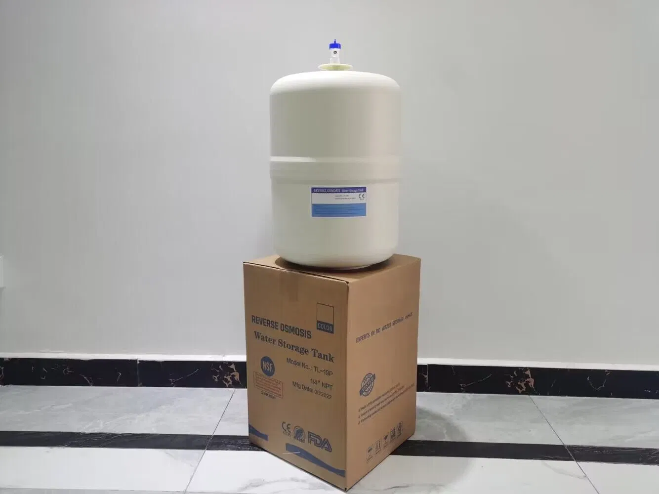 Purificador de água de osmose inversa da 5.4 Gallon FDA em plástico e aço Depósito