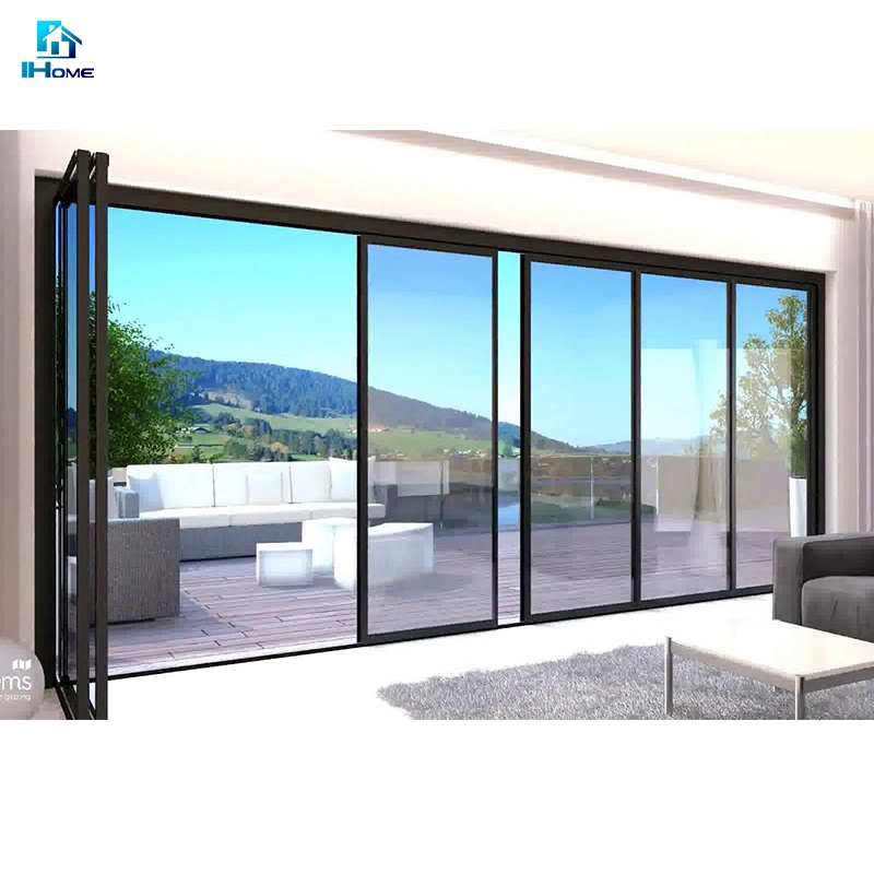 Aluminum Paronamic Patio Accordion Doors Folding Supplied 2 Door Bi Fold Doors