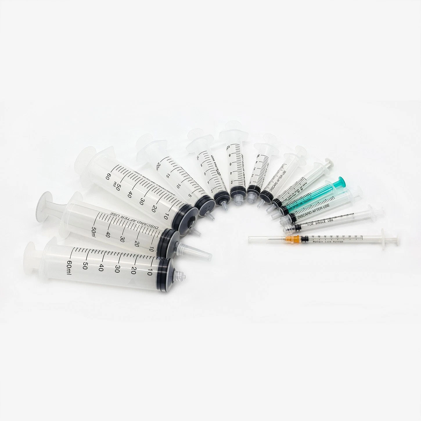 Medical Sterile 2/3 Parts Luer Lock/ Luer Slip 1ml/2ml/5ml/10ml/20ml/30ml/50ml Latex Free Disposable Syringe with CE/ISO