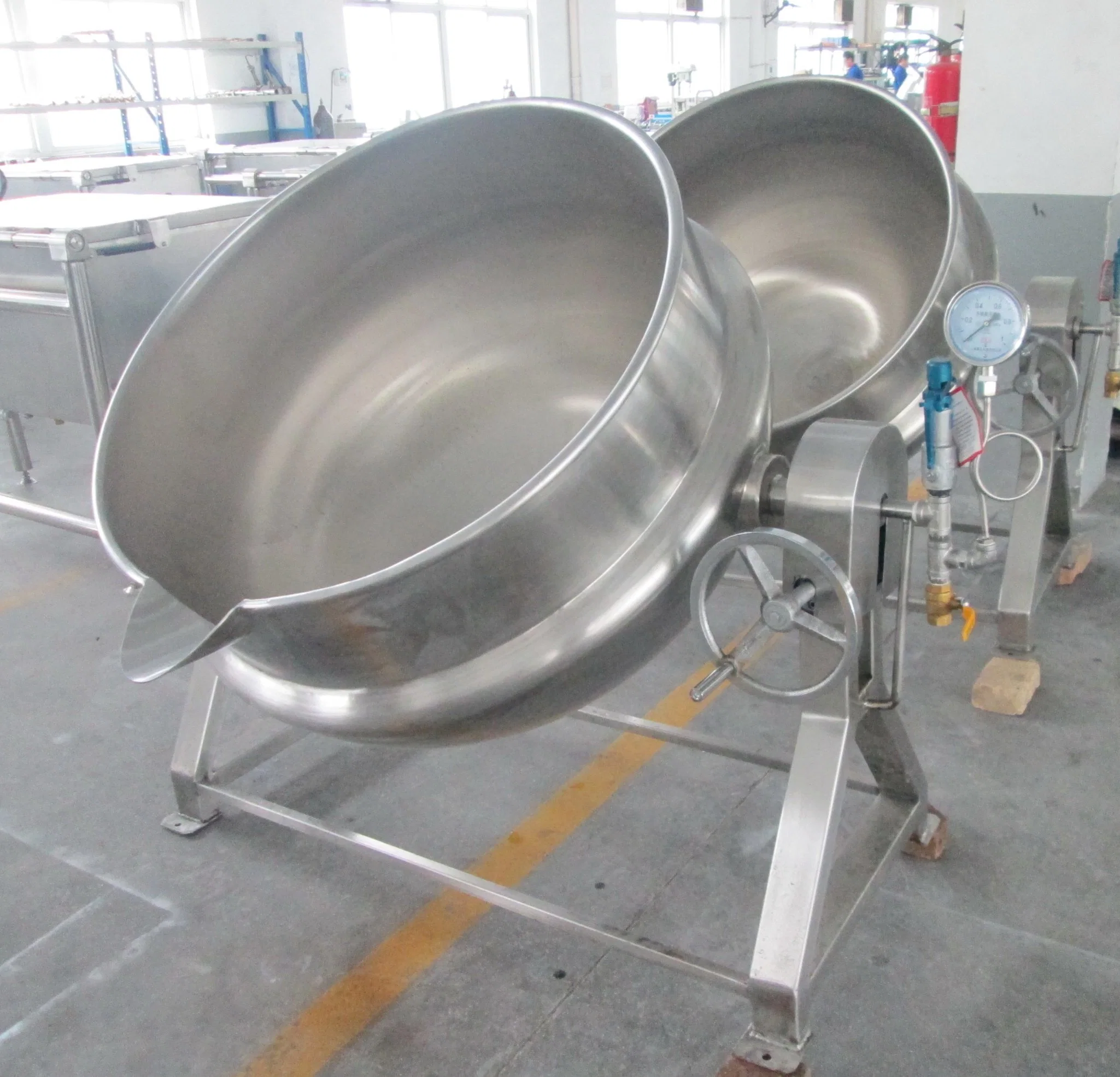 Industrial Tilting Steam Jacketed Cooking Kettle Food Boiling Kettle 100L