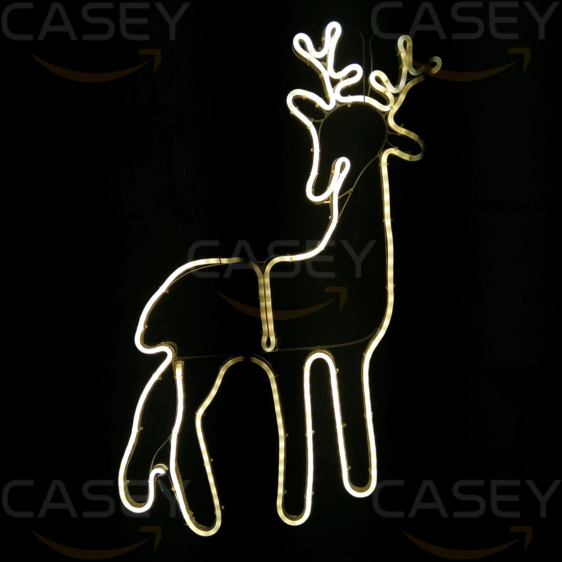 Outdoor 3D Sled LED Light Decoration China Christmas Plush Animals Reindeer Motif Light